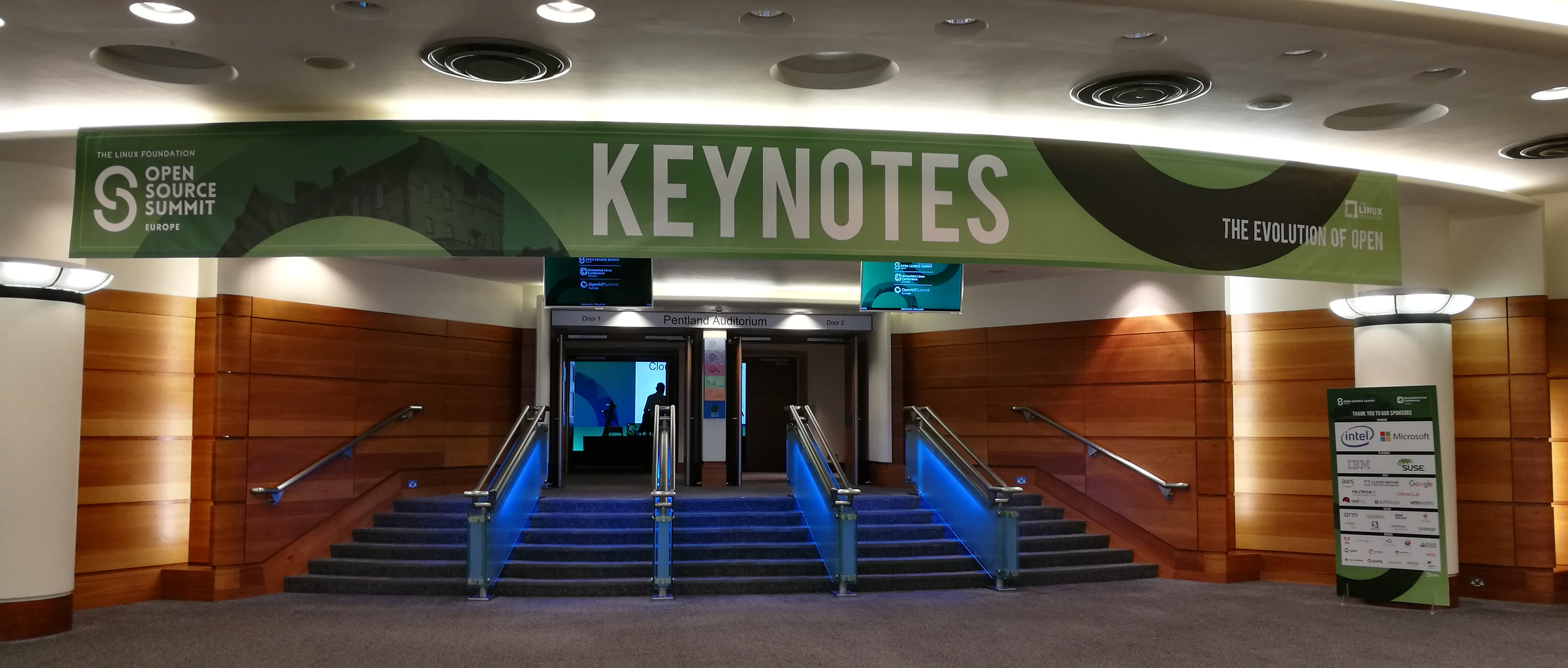 The entrance to the keynote room